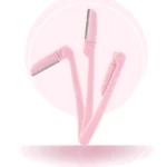 Set x3 perfiladores de cejas desechables en color rosa, diseño ergonómico para definir cejas.