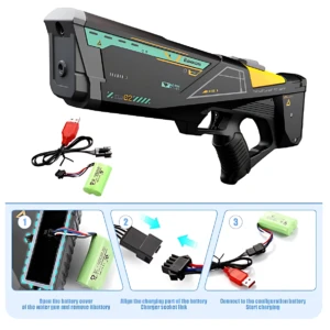 Pistola Eléctrica de Chorro con Recarga USB Automática - Disfruta de Juegos de Agua sin Esfuerzo Manual