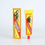 Caja y tubo de pegamento para ratas Atrap Rat, amarillo y rojo, 135g cada uno.