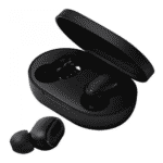 Auriculares Xiaomi Redmi Buds 4 Lite en color negro, mostrando la caja con los auriculares, estuche de carga y cable incluido.