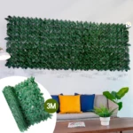 Jardín vertical artificial 3x1m para interiores y exteriores - Oculta muros y crea privacidad total - Imagen 7