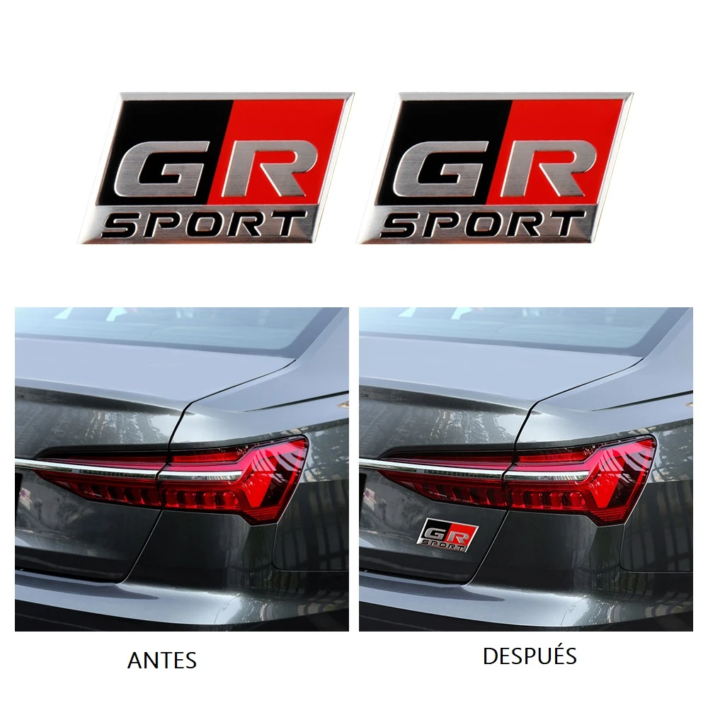 Emblema Metálico Deportivo GR Sport - Personaliza la carrocería de tu vehículo