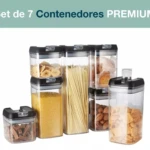 Contenedores Alimentos 7 Pz Tapa Negra - Imagen 4