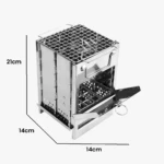 Mini Asador Parrilla de Carbón Plegable - Cocina al aire libre con total libertad y sabor auténtico - Imagen 5