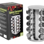 Organizador Giratorio de 20 Especias en Acero Inoxidable - Optimiza el almacenamiento de tu cocina manteniendo todo ordenado - Imagen 4