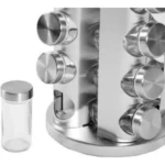 Organizador Giratorio de 20 Especias en Acero Inoxidable - Optimiza el almacenamiento de tu cocina manteniendo todo ordenado - Imagen 3