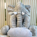 Peluche elefante con cobija integrada para dormir - Proporciona calidez y seguridad al bebé durante el descanso - Imagen 4