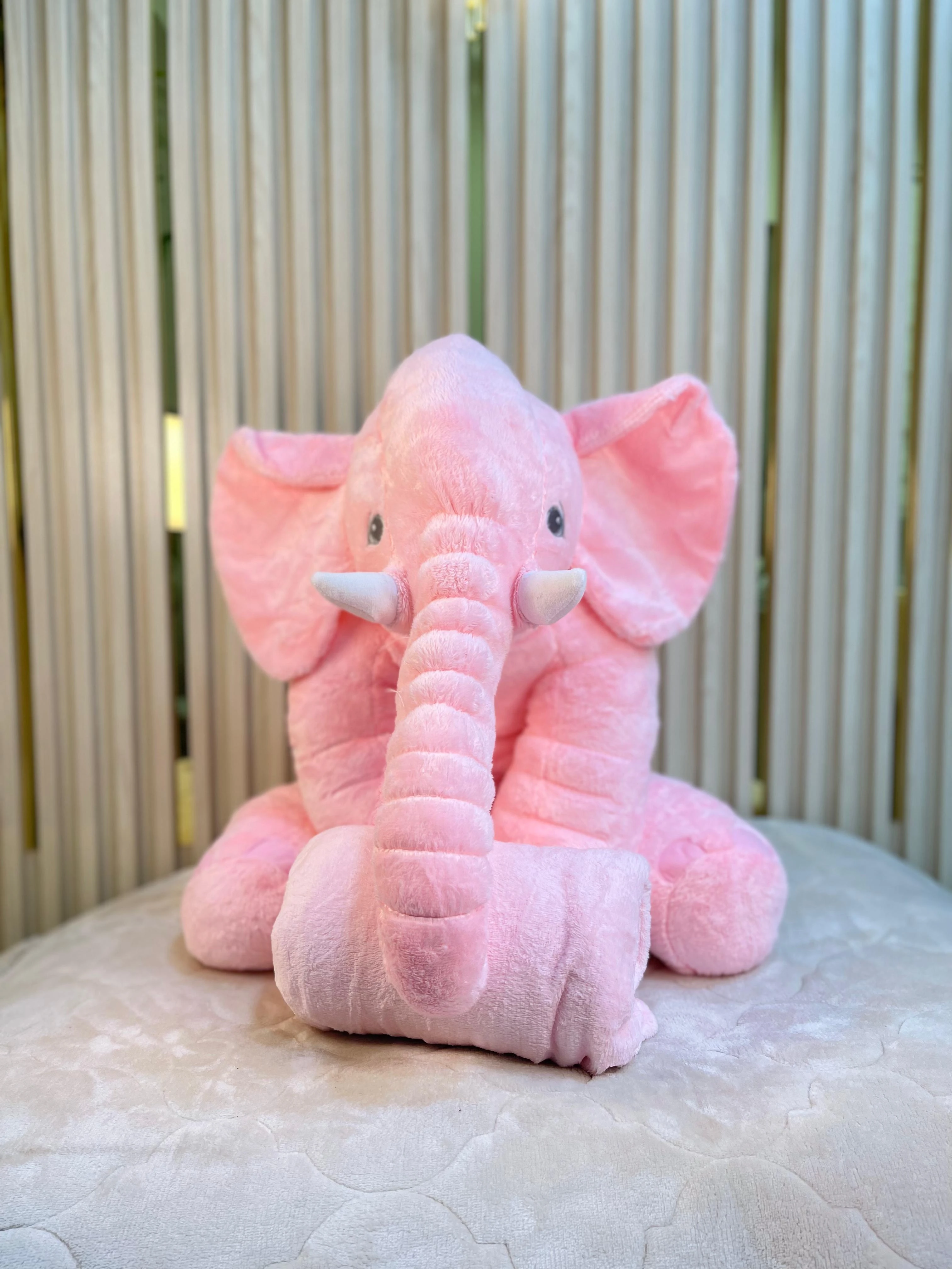 Peluche elefante con cobija integrada para dormir - Proporciona calidez y seguridad al bebé durante el descanso