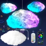 Lampara LED 3D Nube RGB con control remoto y sincronización musical - Crea ambiente relajante y dinámico para tu habitación - Imagen 2
