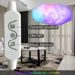 Lampara LED 3D Nube RGB con control remoto y sincronización musical - Crea ambiente relajante y dinámico para tu habitación