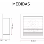 Extractor de Aire 8" con Rejilla - Imagen 4