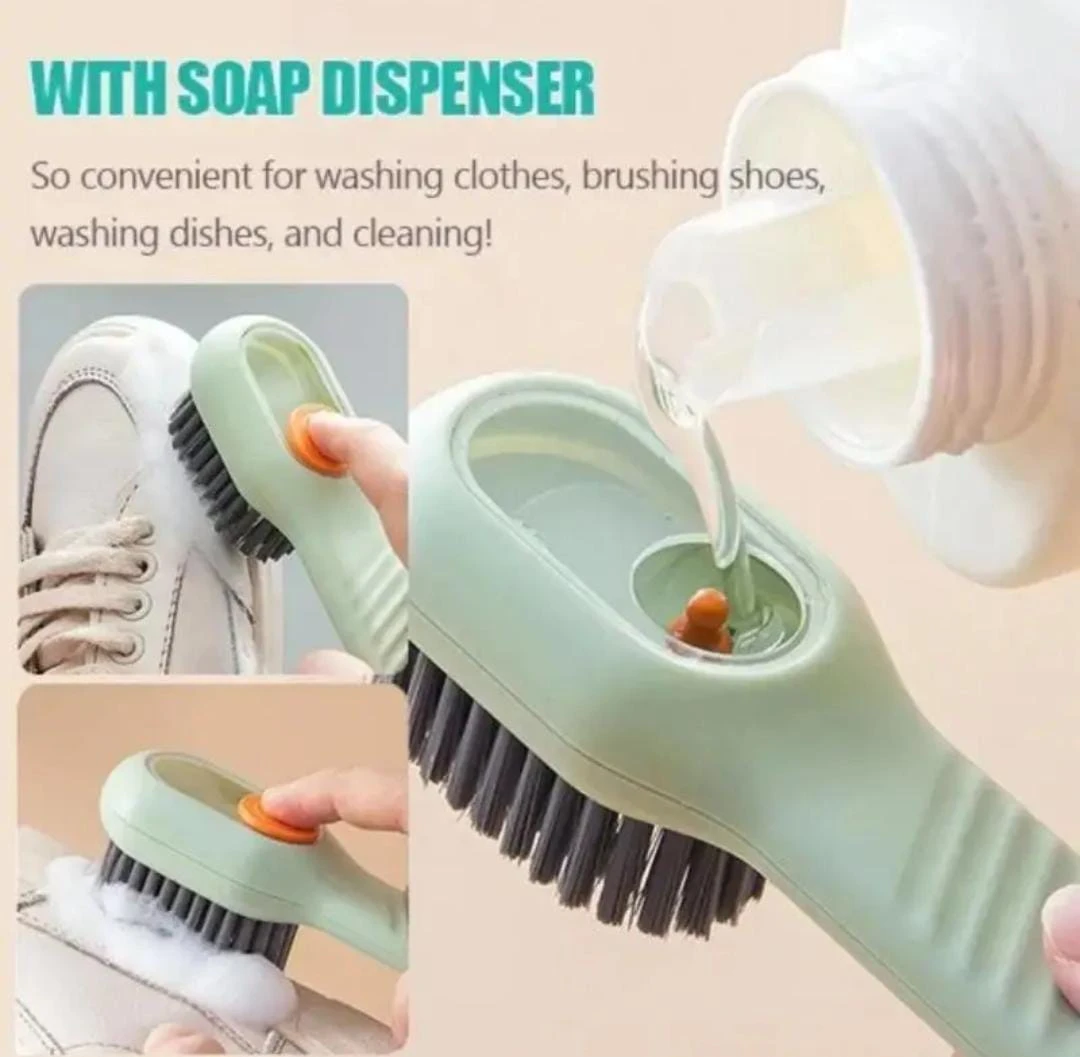 Set x2 Cepillo con Dispensador Jabon Multiusos