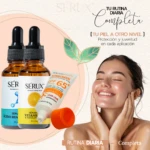 Rutina Facial Sérux con Vitamina C y Solar - Hidrata protege y rejuvenece tu piel diariamente
