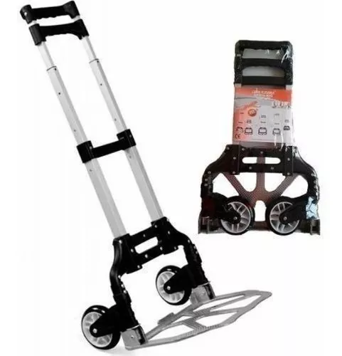 Carreta plegable de aluminio con capacidad 75 kg - Transporta cargas pesadas sin dañar tus pisos