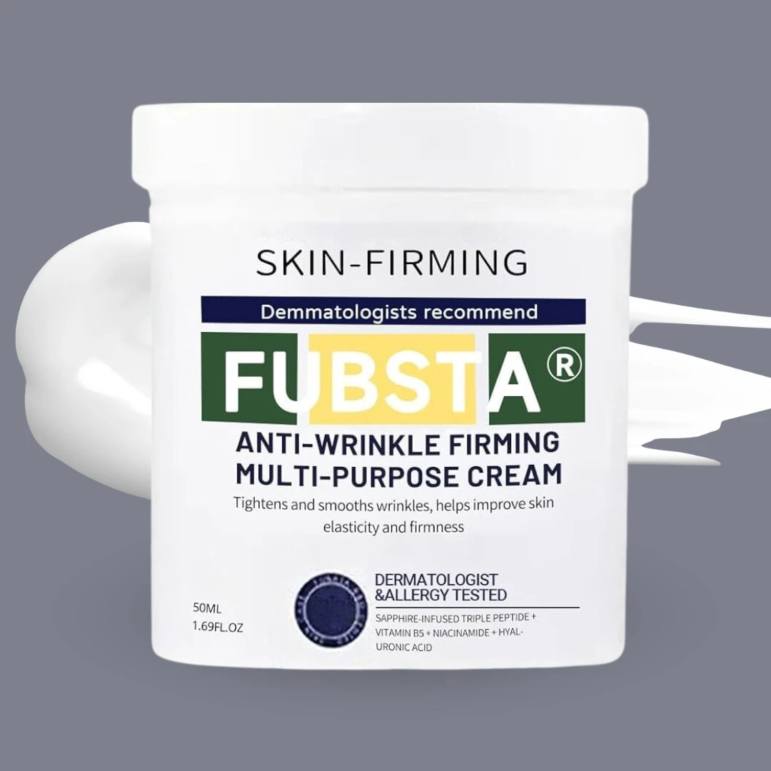 Tubo blanco de 50 ml de crema Skin Firming, con etiqueta que indica reafirmación, suavizado y mejora de elasticidad, dermatológicamente probado.
