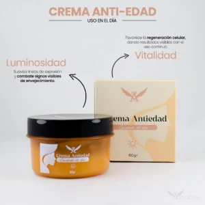 Set x2 Crema facial antiedad de día Afrodita 60g para piel madura - Revitaliza el rostro y previene arrugas