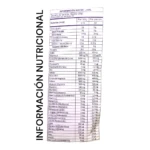 Etiqueta nutricional de Fibra Plus Naranja Piña con Psyllium 600, mostrando valores por porción y por 100g.