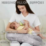 Cojín ergonómico de lactancia con diseño dona - Reduce fatiga muscular y facilita posiciones seguras para bebé - Imagen 3