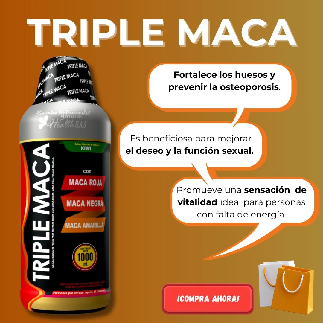Suplemento Líquido Triple Maca 1000 Ml - Aumenta la vitalidad y energía femenina