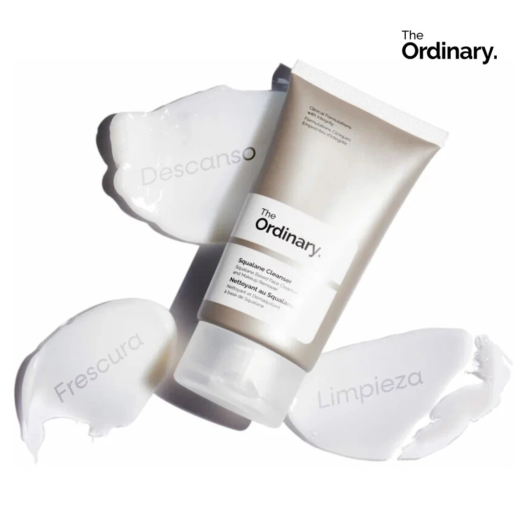 Set x2 Limpiador facial Squalane The Ordinary 50ml - Elimina maquillaje resistente manteniendo hidratación natural