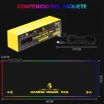 Mouse Pad Gamer Rgb Pad Mouse Microfibra - Imagen 3
