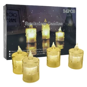 Velas Led X24 Unidades Luz Cálida Decora
