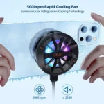 Enfriador magnético activo para iPhone 12 13 14 con carga rápida - Reduce temperatura en segundos para evitar sobrecalentamiento