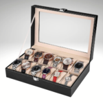 Caja organizadora de relojes con cristal superior - Protege tu colección y exhibe piezas sin polvo - Imagen 4