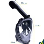 Careta Snorkel Natación Buceo Negro L/Xl - Imagen 8