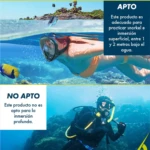 Careta Snorkel Natación Buceo Negro L/Xl - Imagen 4