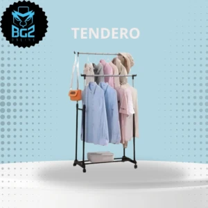 Tendedero Plegable de Ropa con Ruedas - Seca prendas ahorrando espacio en el hogar