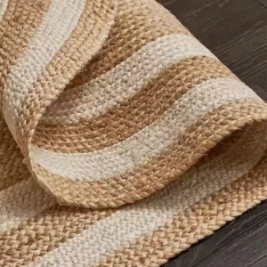 Tapete redondo de yute artesanal 95 cm - aporta calidez natural y protege tus pisos