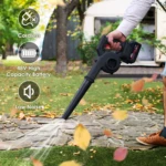 Aspiradora y sopladora inalámbrica 2 en 1 con doble batería - Limpia tu jardín y patio sin cables