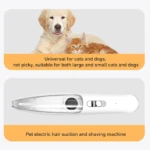 Recortador inalámbrico para mascotas con aspiración integrada - Elimina pelos sueltos y mantiene el baño limpio durante el corte - Imagen 6