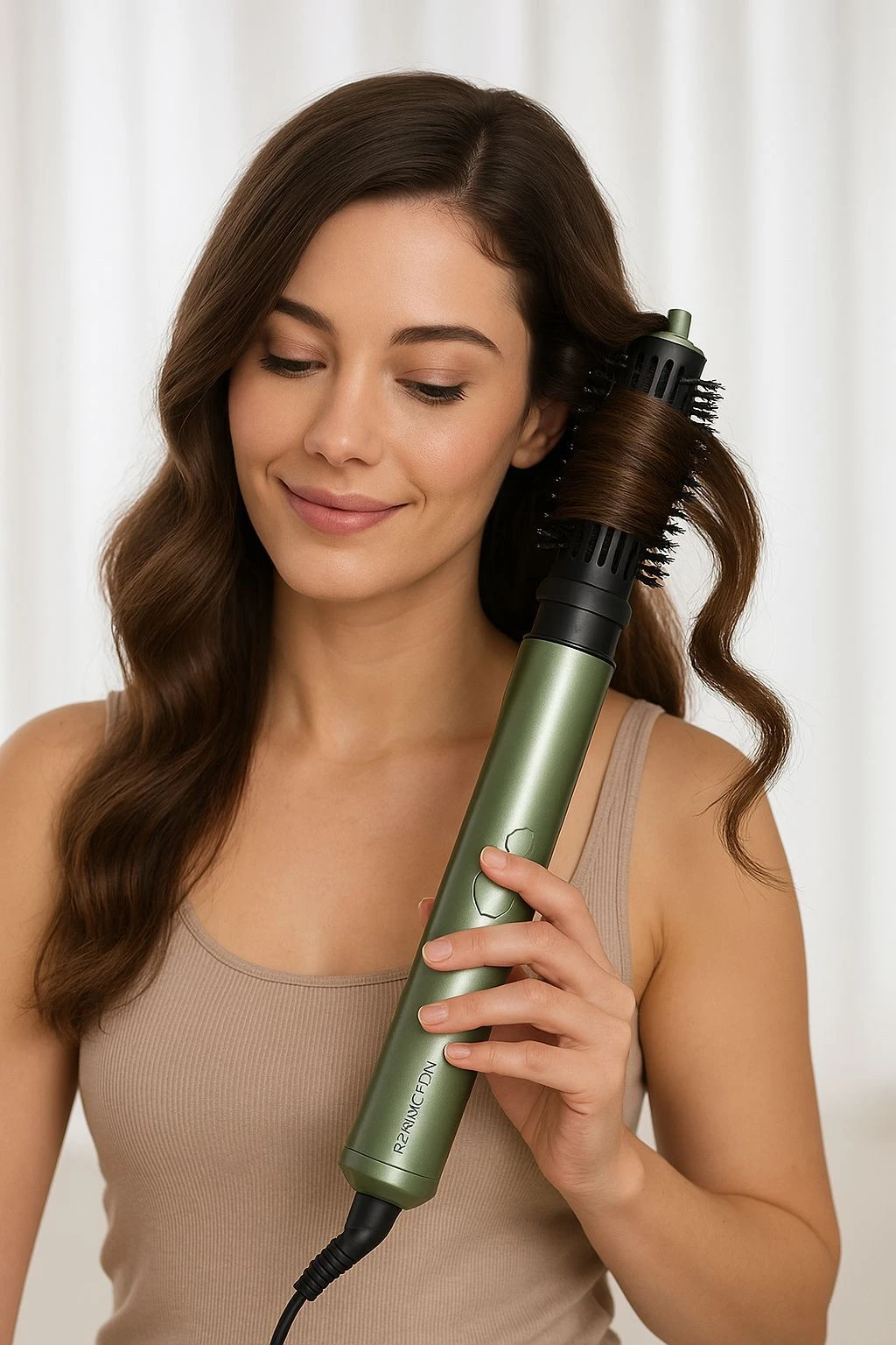 Moldeador térmico 5 en 1 con queratina y aguacate - protege cabello mientras alisa riza y da volumen