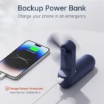 Mini ventilador recargable con batería externa - refresca tu cuerpo y carga tu celular simultáneamente - Imagen 2