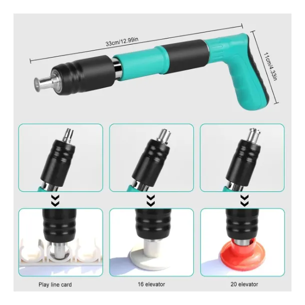 Pistola remachadora manual de acero inoxidable con cabezal móvil - Reduce fatiga y permite trabajar en espacios reducidos
