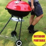 Parrilla Portátil de Carbón con Ruedas - Cocinar al aire libre con libertad y movilidad - Imagen 3