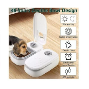 Dispensador automático de comida para mascotas con control de porciones - Garantiza alimentación fresca y precisa todo el día