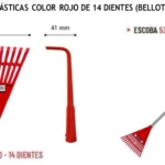 Escoba Barre Prado Plastica 14 Dientes B - Imagen 3