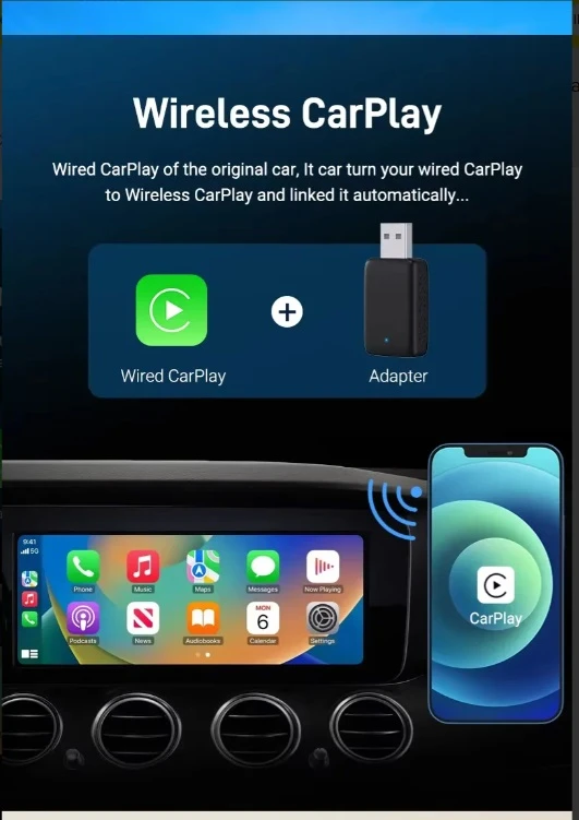 Adaptador Carplay Inalámbrico Carro
