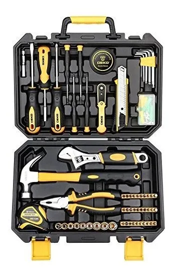 Set de Herramientas 100 Piezas con Estuche Rígido - Repara cualquier detalle del hogar con un solo kit completo