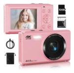 Cámara Digital 4K con Zoom 16X y 44MP - Captura momentos nítidos en alta definición para viajes y vlogs - Imagen 3