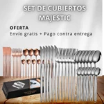 Kit de 24 cubiertos de acero inoxidable pulido - Brilla en cada cena con utensilios resistentes y duraderos