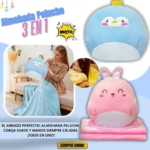Almohada con cobija guardable de forro polar extraíble - Proporciona calidez y soporte cervical en un solo accesorio portátil - Imagen 2