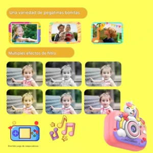Camara Digital Niños Recargable Juegos T