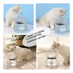 Fuente de Agua Interactiva para Gatos con Flujo Continuo - Estimula el aprendizaje y reduce el estrés felino