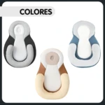 Almohada ergonómica para bebé con soporte anatómico - Ayuda a prevenir cabeza plana y alivia cólicos - Imagen 4