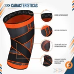 Rodillera Ortopédica Deportiva Naranja S - Imagen 7