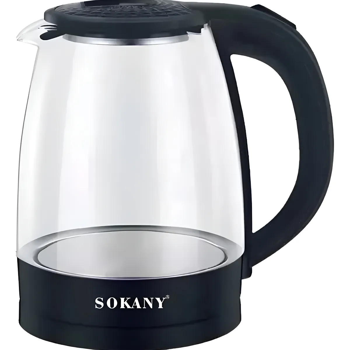 Hervidor eléctrico Sokany de vidrio 2L con apagado automático - Hierve agua rápidamente para preparar infusiones y bebidas calientes